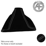 WHITE STITCH  SUEDE GEAR GAITER FOR BMW 1 SERIES F20 F21 2011-2017 CUSTOM NEW