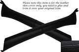 BLACK STITCH 2X A POST PILLAR LEATHER SKIN COVERS FITS BMW E46 COUPE 98-05