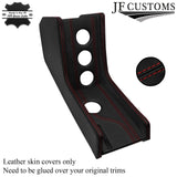 DARK RED STITCH CENTRE CONSOLE TRIM LEATHER COVERS FITS PORSCHE 914 1969-1976