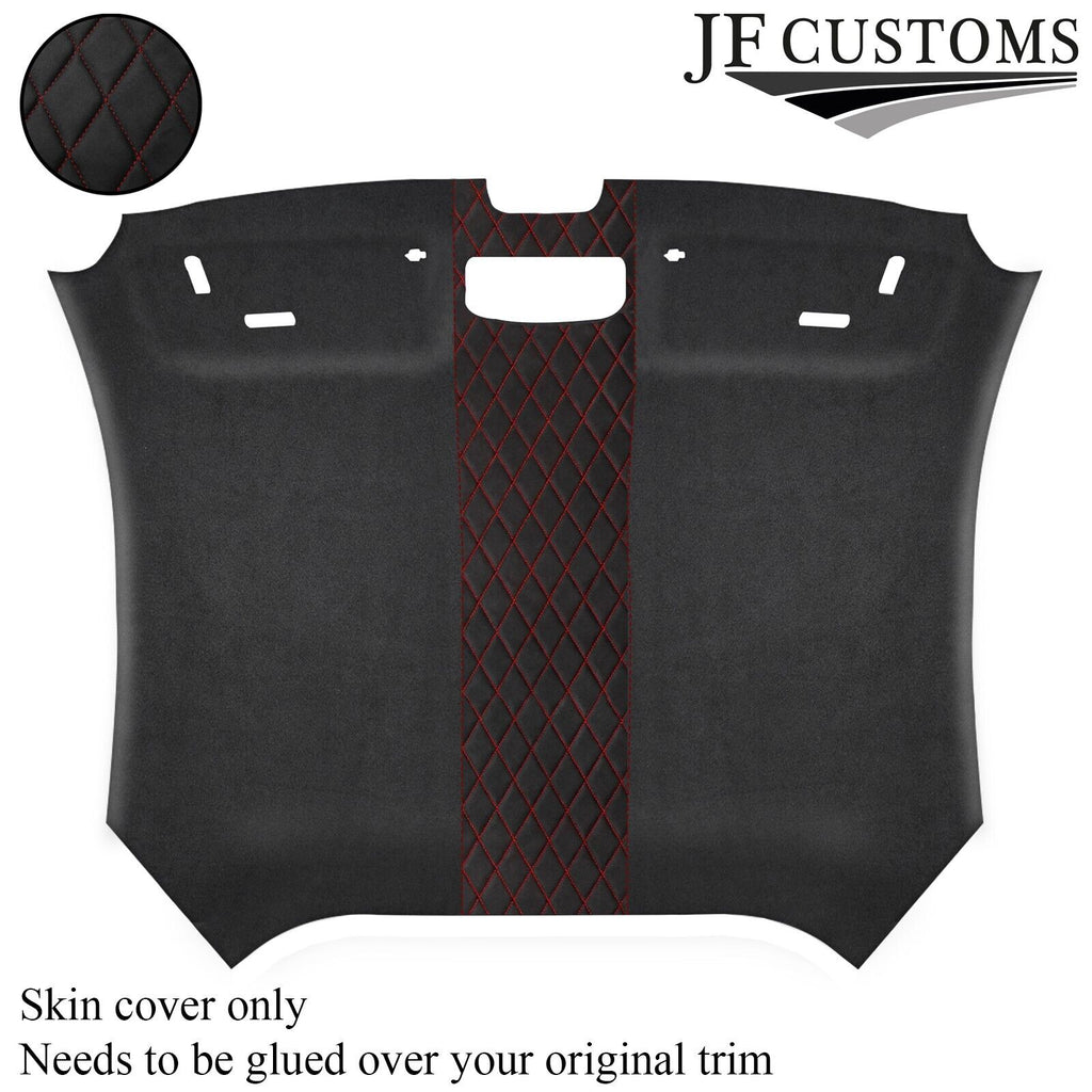 DSG2 RED DIAMOND STITCH D GREY SUEDE HEADLINER COVER FITS AUDI TT MK3 15-19