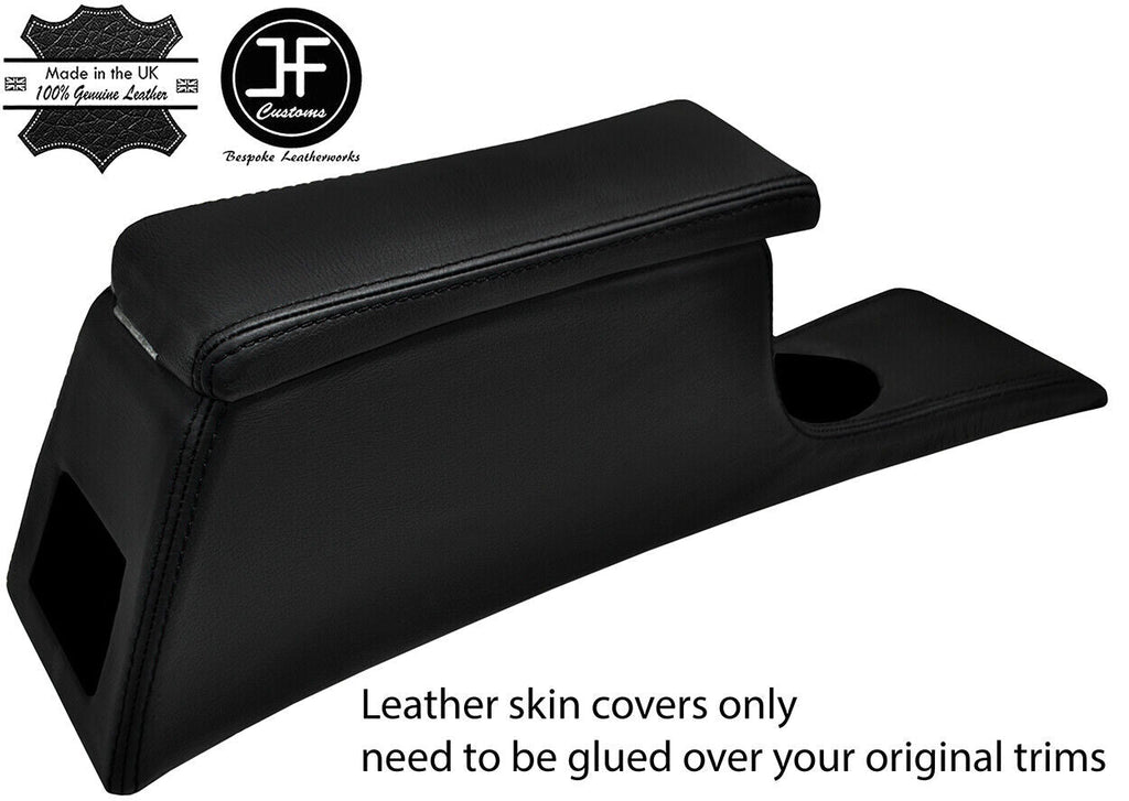 BLACK STITCH CONSOLE & ARMREST LID LEATHER COVER FOR RELIANT SCIMITAR SE4 COUPE