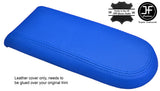 BLUE GENUINE LEATHER ARMREST LID COVER FOR VW GOLF MK4 JETTA GTI 1998-2005