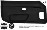 BLACK STITCH STYLE 2 2X FULL DOOR CARD LEATHER COVER FITS PORSCHE 924 944 75-89