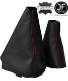 RED STITCH REAL LEATHER GEAR & HANDBRAKE GAITER FOR RENAULT LAGUNA III 08-15