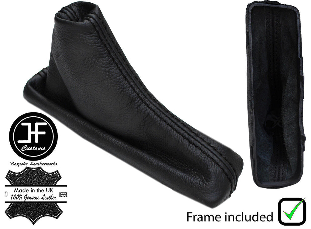 BLACK STITCH LEATHER AUTO GEAR GAITER+PLASTIC FRAME FITS CHEVROLET CRUZE 16-19