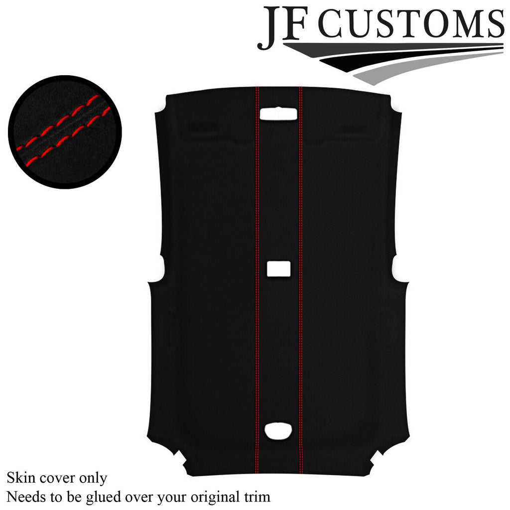 RED STITCH LUXE SUEDE ROOF HEADLINER COVER FOR HONDA CIVIC TYPE R 01-05 3DR