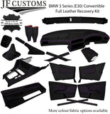 PURPLE STITCH LEATHER COVERS FOR BMW 3 SERIES E30 CONVERTIBLE FULL INTERIOR KIT