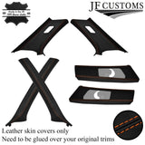 ORANGE  STITCH LEATHER PILLAR KIT COVERS FOR BMW E46 3 SERIES COUPE 98-04