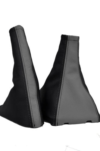 FITS CORSA C 2000-2006 GEAR BOOT COVER HANDBRAKE GAITER BLACK GREY CUSTOM NEW