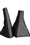 FITS CORSA C 2000-2006 GEAR BOOT COVER HANDBRAKE GAITER BLACK GREY CUSTOM NEW