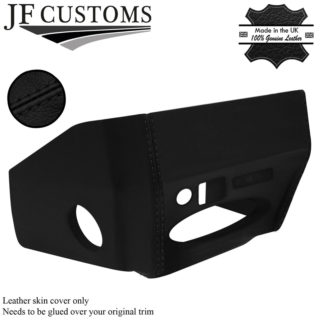 BLACK STITCH LEATHER CONSOLE DASH RADIO SURROUND FOR FIAT 124 SPIDER CLASSIC