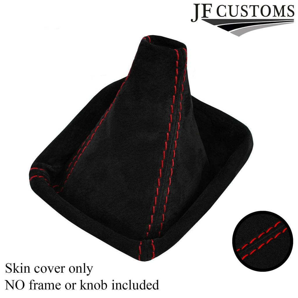 RED  STITCH REAL SUEDE GEAR GAITER FITS MERCEDES A CLASS W169 04-12 CUSTOM NEW