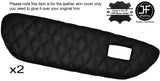 BLACK DIAMOND STICH 2X FRONT DOOR CARD TRIM LEATHER COVER FITS MG MGF MK1 95-99