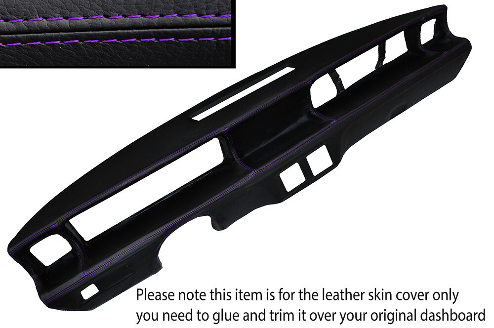 PURPLE STITCH DASH DASHBOARD LEATHER SKIN COVER FITS FIAT X1/9 X19 1974-1978