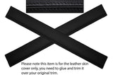 BLACK STITCH 2X DOOR SILL TRIM LEATHER SKIN COVERS FITS MG MGB GT CUSTOM NEW