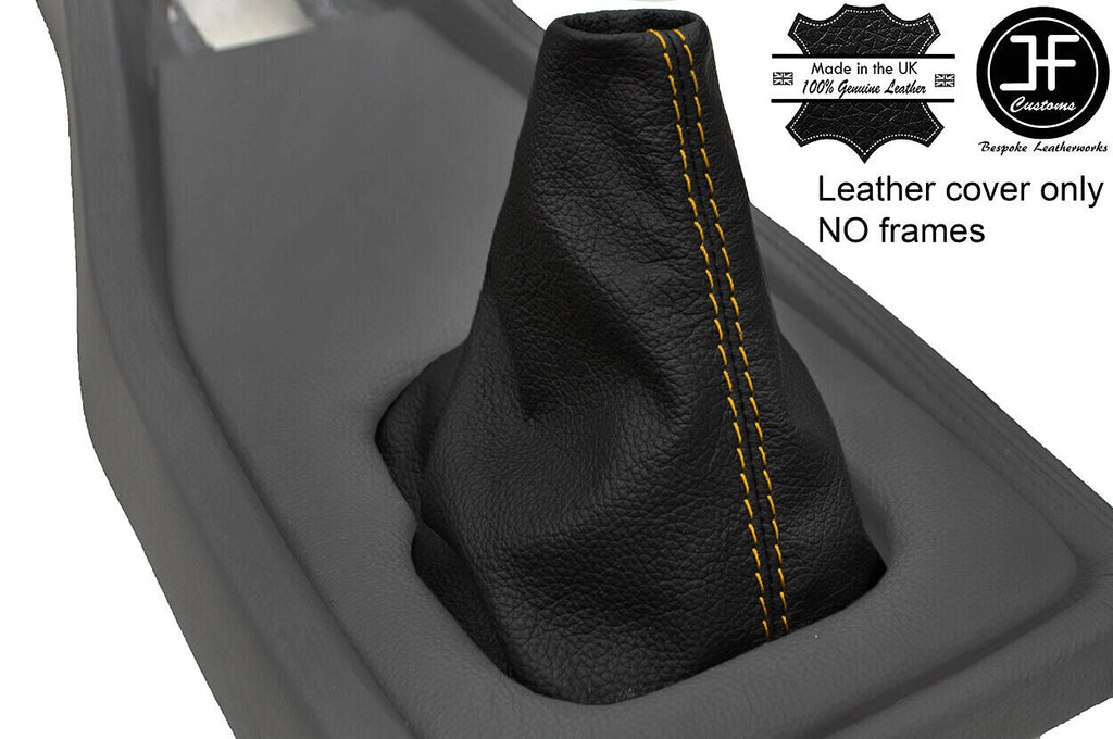 yellow stitching FITS TRIUMPH TR7 TR8 1976-1981 LEATHER GEAR GAITER CUSTOM NEW