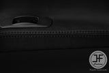 BLACK STITCH 2X FRONT DOOR CARD TRIM LEATHER COVER FOR MITSUBISHI EVO 7 8 9 JF1