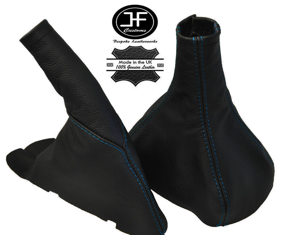 BLUE DOUBLE STITCH FITS VAUXHALL CORSA C COMBO GEAR & HANDBRAKE GAITER SET