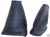 FITS MG MGF MK1 LEATHER GEAR SHIFT HANDBRAKE GAITER RED STIT CUSTOM NEW