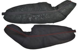 RED STITCH 2X REAR DOOR HANDLE ARMREST COVERS FITS AUDI A3 8P RS3 S3 04-12 5DR