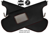 RED  STITCHING 2X SUN VISORS LEATHER COVERS FITS RENAULT CLIO 2006-2010