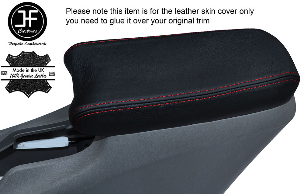 RED STITCHING LEATHER ARMREST COVER FITS HONDA INSIGHT 2009-2013 CUSTOM NEW
