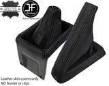 BLACK BLACK TOP GRAIN LEATHER GAITER SET FOR AUDI COUPE GT B2 QUATTRO UR 85-87