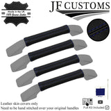 D BLUE STITCH  4X ROOF GRAB HANDLE COVER FOR LAND ROVER DISCOVERY MK2 98-04