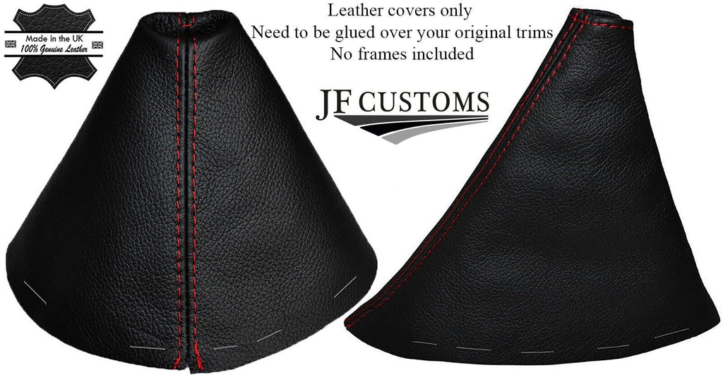 RED DOUBLE STITCH FOR MAZDA MX5 MK3 NC 05-2012 LEATHER GEAR HANDBRAKE GAITER