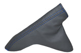 BLUE STITCHING FITS MAZDA 6 2002-2007 GREY HANDBRAKE GAITER  REAL  LEATHER NEW