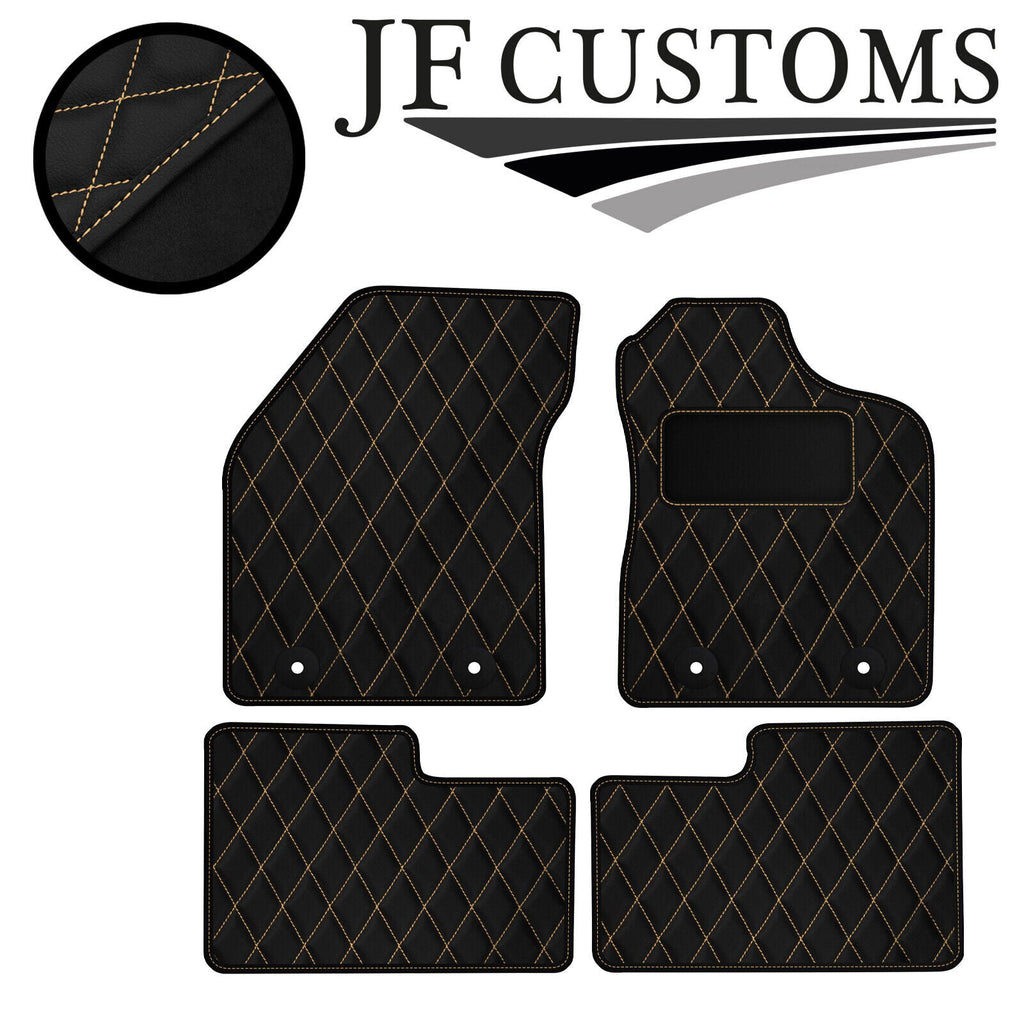 CREAM DIAMOND VINYL 4X TAILORED FLOOR CARPET FOR ALFA ROMEO GIULIETTA 10-14 JF1