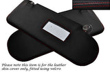 RED STITCHING FITS LAND ROVER FREELANDER 97-03 2X SUN VISORS LEATHER COVERS ONLY