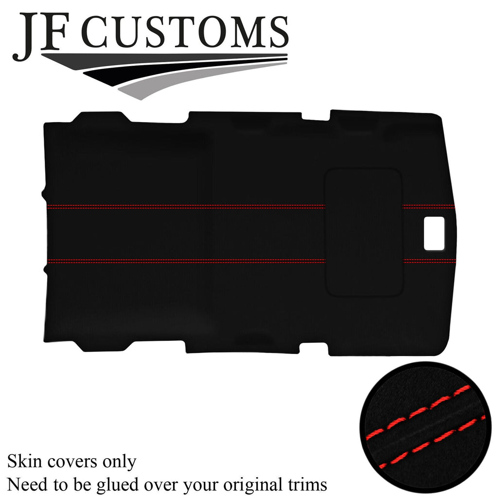 RED STITCH LUXE-SUEDE SUNROOF HEADLINER COVER FITS HUMMER H2 02-09 STYLE 2
