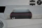 RED STITCH 2X FRONT DOOR HANDLE LEATHER COVERS FITS JEEP COMMANDER 2005-2010