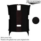 DSG2 RED DIAMOND STITCH LUXE SUEDE HEADLINER COVER FOR VW JETTA MK5 05-19 5DR