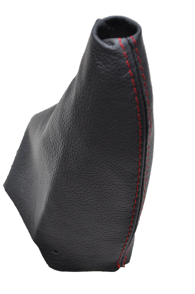 RED STITCH FITS ROVER 75 AUTOMATIC 1999-2005 BLACK GAITOR REAL LEATHER