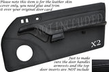 BLACK STITCH 2X FULL DOOR CARD LEATHER SKIN COVERS FITS PORSCHE 993 1993-1997