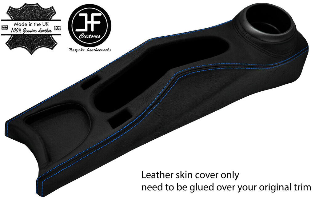 BLUE STITCH CENTRE CONSOLE TRIM LEATHER COVER FITS BMW MINI R50 R52 R53 04-06