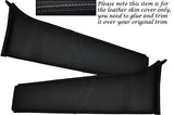 GREY STITCH FITS RANGE ROVER P38 1994-2002 2X B POST PILLAR LEATHER COVERS ONLY