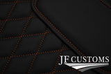 ORANGE DIAMOND STITCH VINYL 4XTAILORED FLOOR CARPET FOR BMW MINI S R56 07-14 JF1