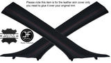 RED STITCH 2X A PILLAR LEATHER COVERS FITS BMW 6 SERIES E64 CONVERTIBLE 04-11