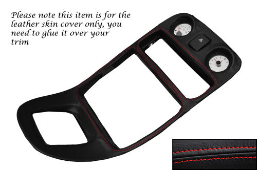 RED STITCH CENTRE DASH SURROUND LEATHER SKIN COVER FITS MG MGF MK1 1995-2000