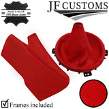 RED ITALIAN LEATHER GAITER SET + FRAME FOR TOYOTA GT86 SUBARU BRZ 12-18