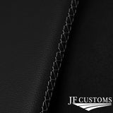 LIGHT GREY CROSS STITCH 2X SUN VISOR COVERS FOR SMART FORTWO 453 2014-2019