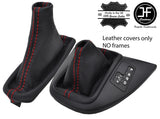 RED STITCH TOP GRAIN REAL LEATHER AUTOMATIC GAITER SET FOR BMW X5 E53 00-06