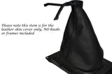 BLACK STITCHING LEATHER MANUAL GEAR GAITER FITS SUBARU JUSTY 1995-2003