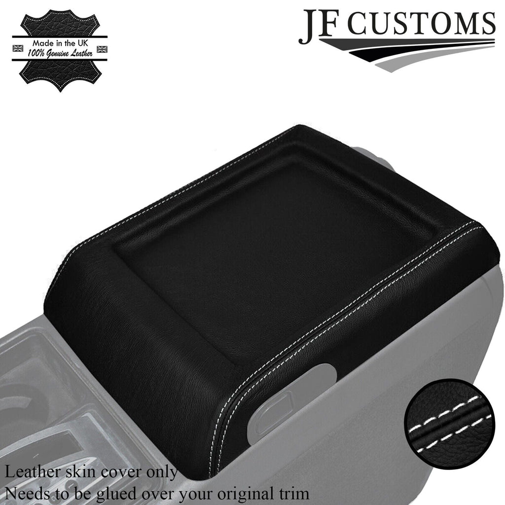 WHITE STITCH CENTER CONSOLE ARMREST LID LEATHER SKIN COVER FITS HUMMER H2 03-07