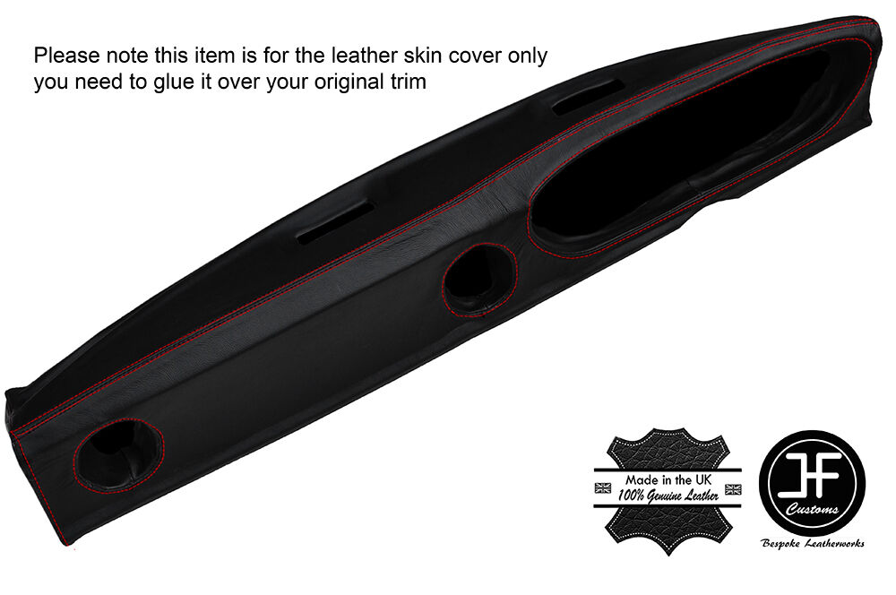 RED STITCHING DASH DASHBOARD LEATHER COVER FITS JENSEN HEALEY 1972-1975