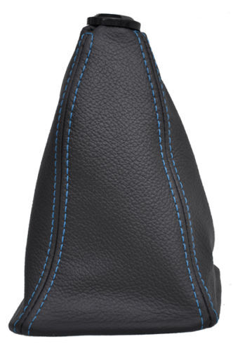 FITS HUMBER SCEPTRE 2 LEATHER GEAR GAITER  L BLUE STITCH CUSTOM NEW MADE IN UK