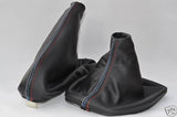 FITS BMW E30 BLACK GEAR & HANDBRAKE GAITER SET TRI STITCHING  1982-1992
